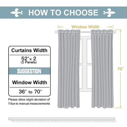 ChrisDowa Grommet Blackout Curtains for Bedroom and Living Room - 2 Panels Set Thermal Insulated Room Darkening Curtains (Navy Blue, 52W x 72L)