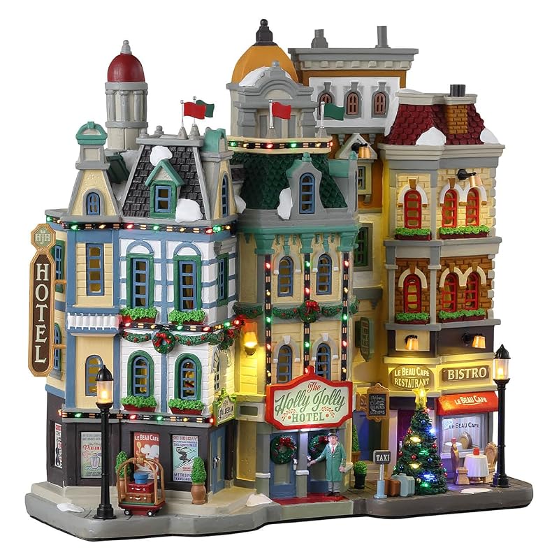 Lemax The Holly Jolly Hotel Battery Operated 4.5V - Caddington Village