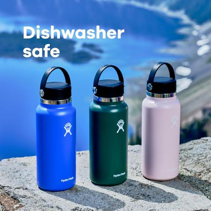 Hydro Flask Water Bottle - Insulated Stainless Steel with Wide Mouth Flex Lid | 40 Oz, Leakproof & Refillable
