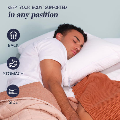 Skiennix King Size Cooling Adjustable Pillows - Luxury Hotel Collection for Side Sleepers | Soft & Firm Support