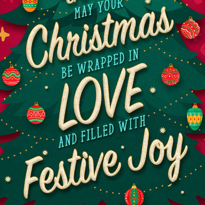 Prime Greetings Christmas Card for Sister and Brother-in-Law - Eco-Friendly, Thick Card Stock, 5in x 7.75in