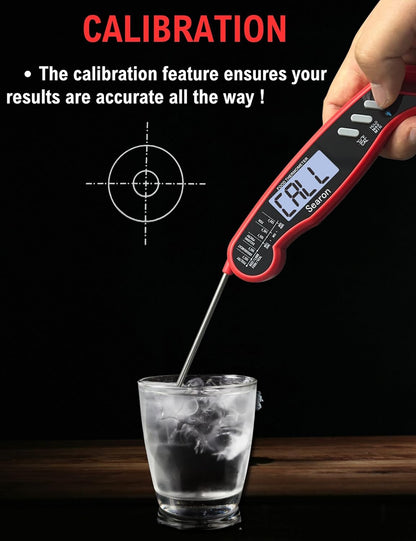 Searon Digital Meat Thermometer - Instant Read, Waterproof & Backlit | Perfect for BBQ, Grilling & Baking