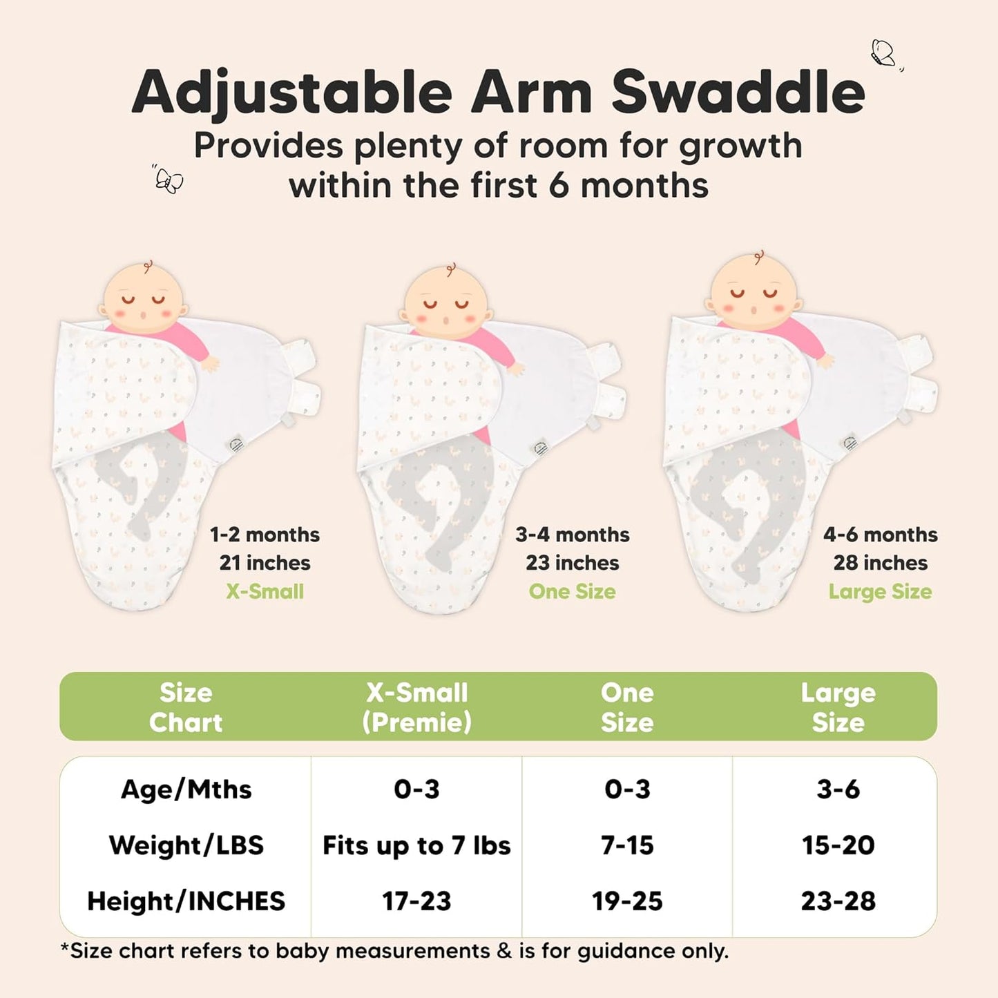 Skiennix Organic Baby Swaddle Sleep Sacks - Soft & Snug Newborn Swaddles for 0-3 Months (Dino Ridge, OS)