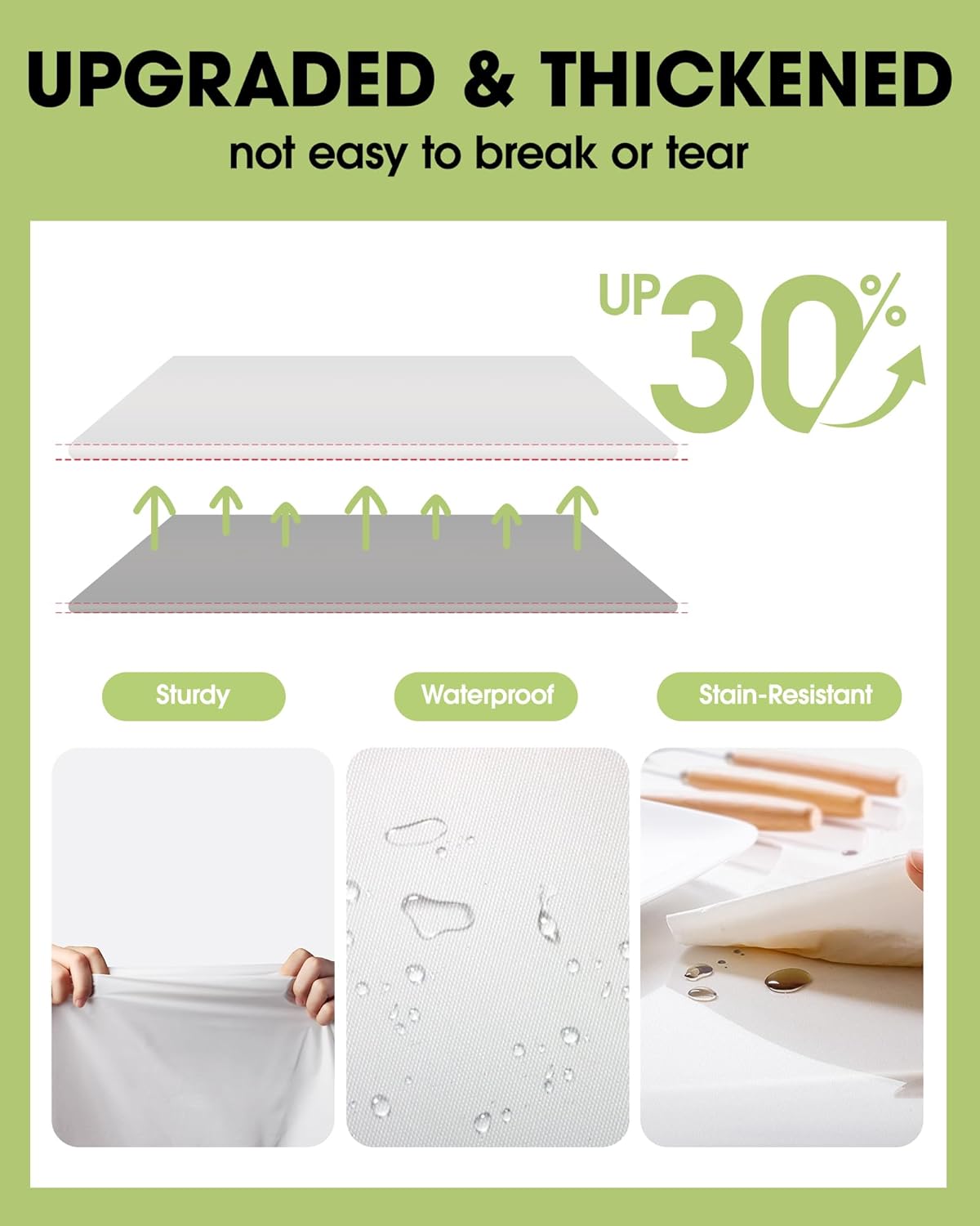 Pureegg Disposable Table Set - 10 Pack of 54''x108'' Tablecloths & 14''x108'' Runners, Leakproof & Stain-Resistant for Events