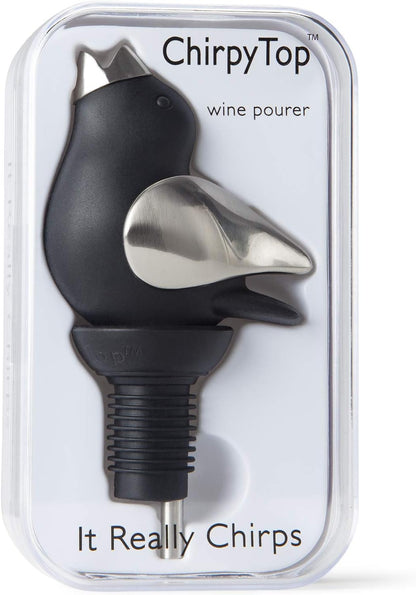 Wine Pourer - Black and Chrome