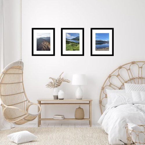 JCJMY 8.5 by 11 Picture Frame Set of 6 with 6x8 Mat for Certificate Document Photo, Display 6x8 with Mat or 8.5x11 without Mat, 8.5 x 11 Frame for Wall or Tabletop, 6 Pack, Black