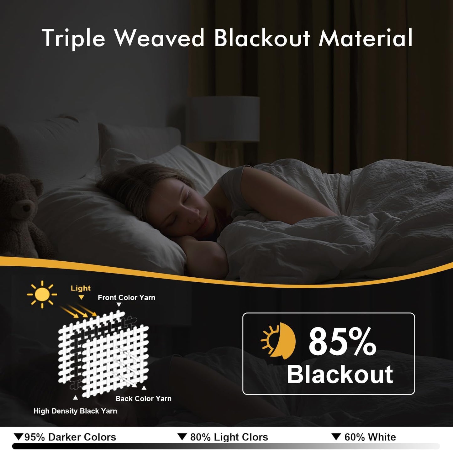 MIULEE Blackout Curtains - Taupe Brown Thermal Insulated Drapes | 45-Inch Long, 2 Panels for Noise Reduction