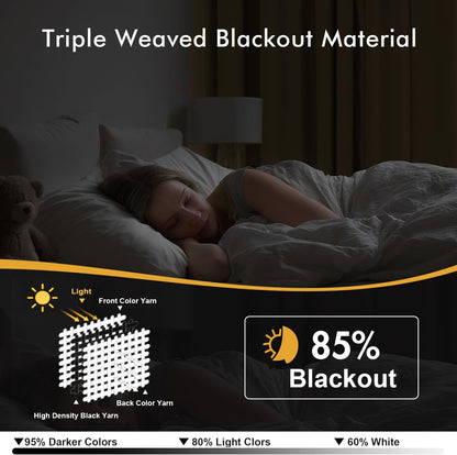 MIULEE Blackout Curtains - Taupe Brown Thermal Insulated Drapes | 45-Inch Long, 2 Panels for Noise Reduction