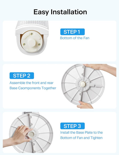 PELONIS 30-Inch Oscillating Tower Fan - 3 Speed Settings & Auto-Off Timer | Stylish White Design