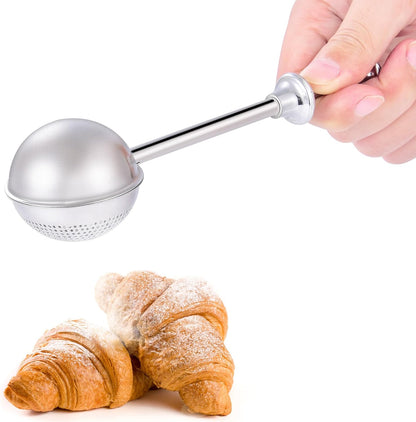 XVBITOR Stainless Steel Flour Sifter - One-Handed Baking Tool for Quick Sifting Cakes & Spices