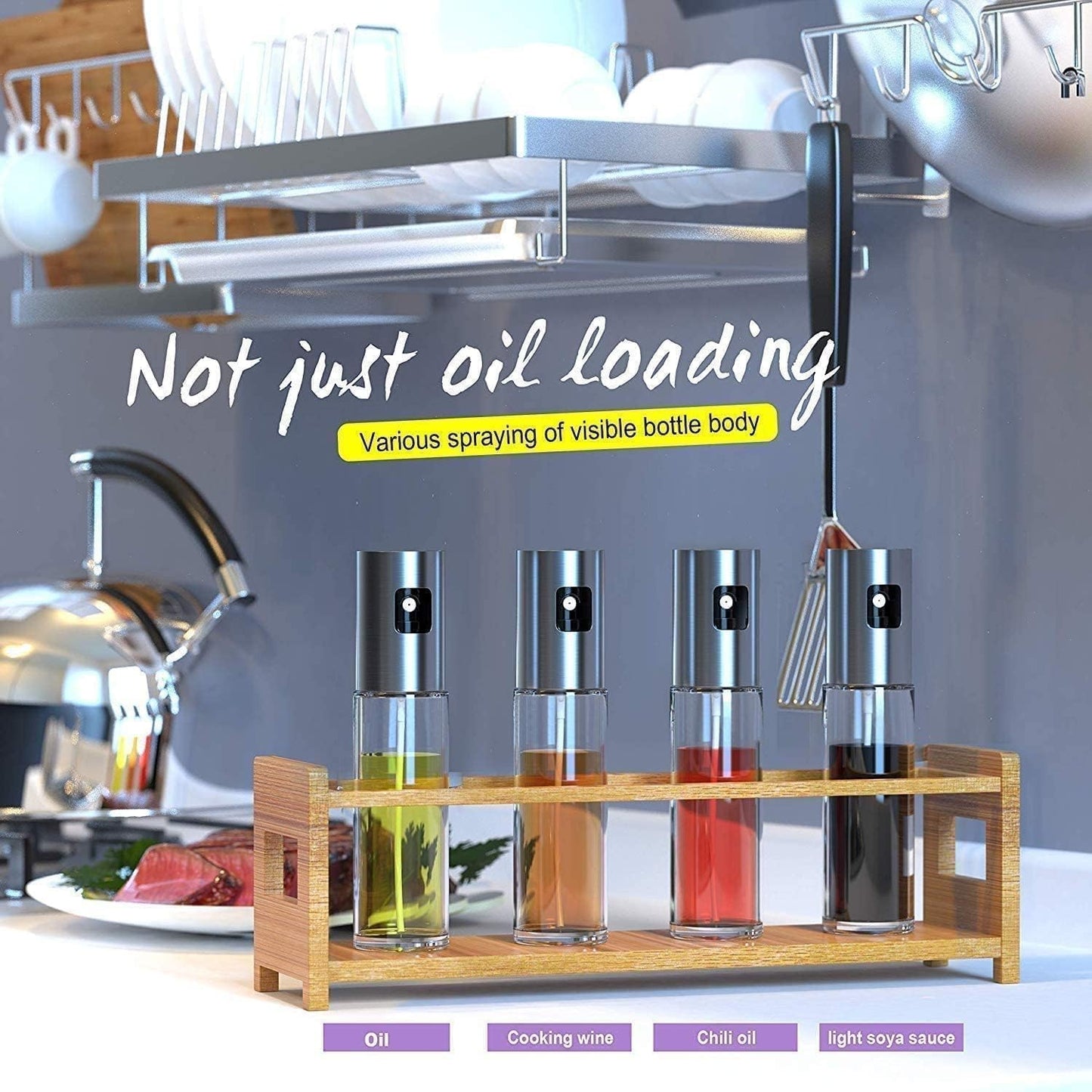 Olive Oil Sprayer Mister - 100ml Glass Cooking Spray Bottle for Oil, Vinegar, Salad & Barbecue