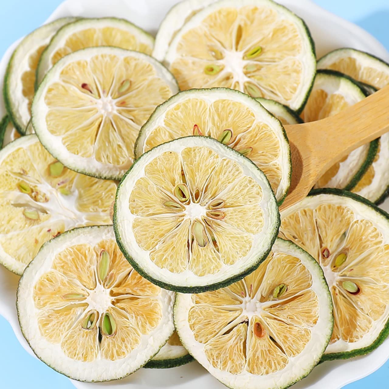 Dried lemon slices 3.88oz Sliced Green Lemon Cold brewing tea Hot drink green lemon dried tea Lemon Tea 110g