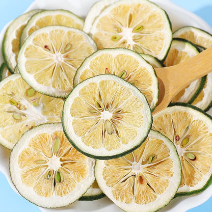 Dried lemon slices 3.88oz Sliced Green Lemon Cold brewing tea Hot drink green lemon dried tea Lemon Tea 110g