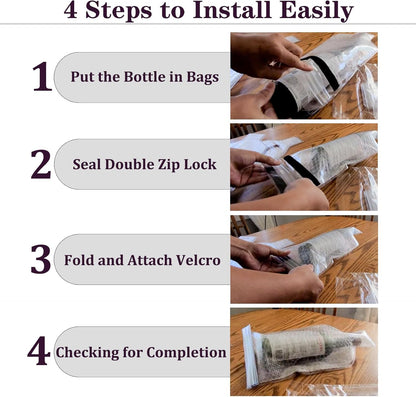 Pafusen 2 Set Wine Bags for Travel, Reusable Wine Bottle Travel Protector Bags, Leak Proof Protective Bottle Bags Sleeves Airplane Cruise Car, Wine Bottles Protector Sleeve