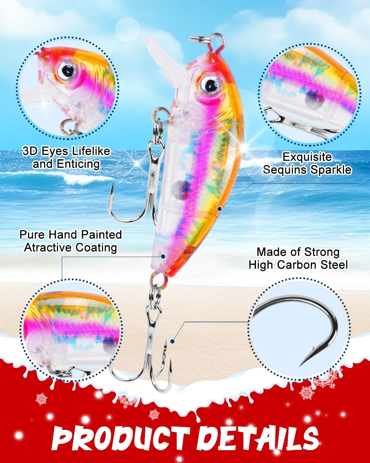 UCEC Fishing Advent Calendar 2025 - 24 Days of Fishing Gifts for Men & Teens | Countdown to Christmas