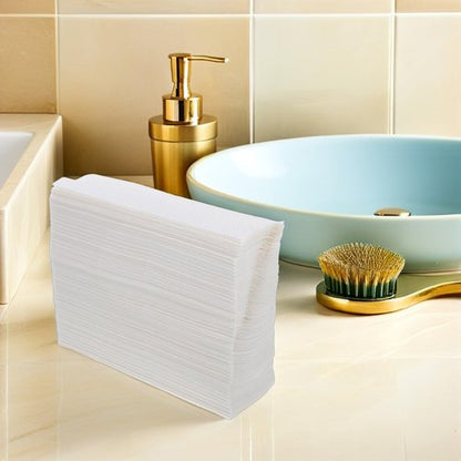 FRCOLOR Hotel Paper Towels 200 Sheets Thickened Bathroom Hand Paper Kitchen Tissues Water-absorbent Restroom Napkins for Commercial and Home Use