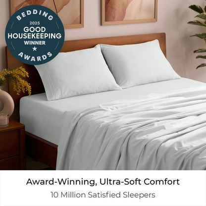 Mellanni Full Sheets Set - 4 PC Iconic Collection Bedding - Hotel Luxury, Extra Soft, Cooling Bed Sheets - Wrinkle, Fade, Stain Resistant (Full, Ivory)