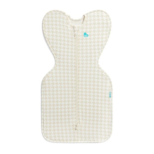 Love to Dream Swaddle UP,Baby Sleep Sack, Self-Soothing Swaddles for Newborns,Get Longer Sleep,Snug Fit Helps Calm Startle Reflex,Newborn Essentials for Baby, 1.0 TOG,Newborn 5-8.5 lbs,Tan Houndstooth