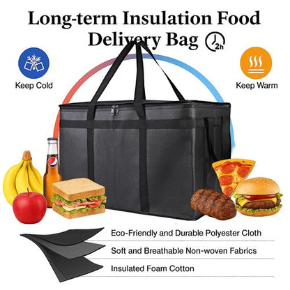 Bodaon Insulated Food Delivery Bag - XXXL Pizza Cooler for Catering, Shopping & Travel | Thermal Carrier