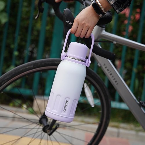BJPKPK Insulated Water Bottle - 40oz Stainless Steel Thermal Flask with Handle | Dishwasher Safe, Purple Pearl