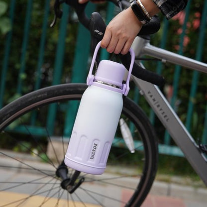 BJPKPK Insulated Water Bottle - 40oz Stainless Steel Thermal Flask with Handle | Dishwasher Safe, Purple Pearl