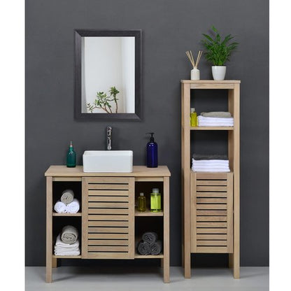 AAZZKANG Wall Mirror Black Rectangle Mirrors for Wall with Wood Framed Decorative for Bedroom Bathroom Living Room Farmhouse Entryway Hanging Small