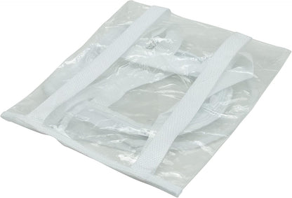 Simplify Clear Gift Wrap Storage Bag - Holds 30" Long Wrapping Paper Rolls | Zipper Closure | Easy Carry Hangers | Red
