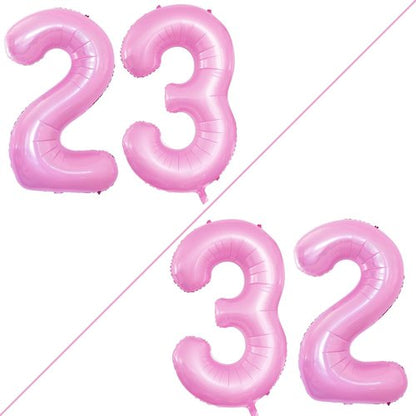 GOER Jumbo 42-Inch Number 23 Balloons - Light Pink Foil Helium Balloons for 23rd Birthday Party Decorations