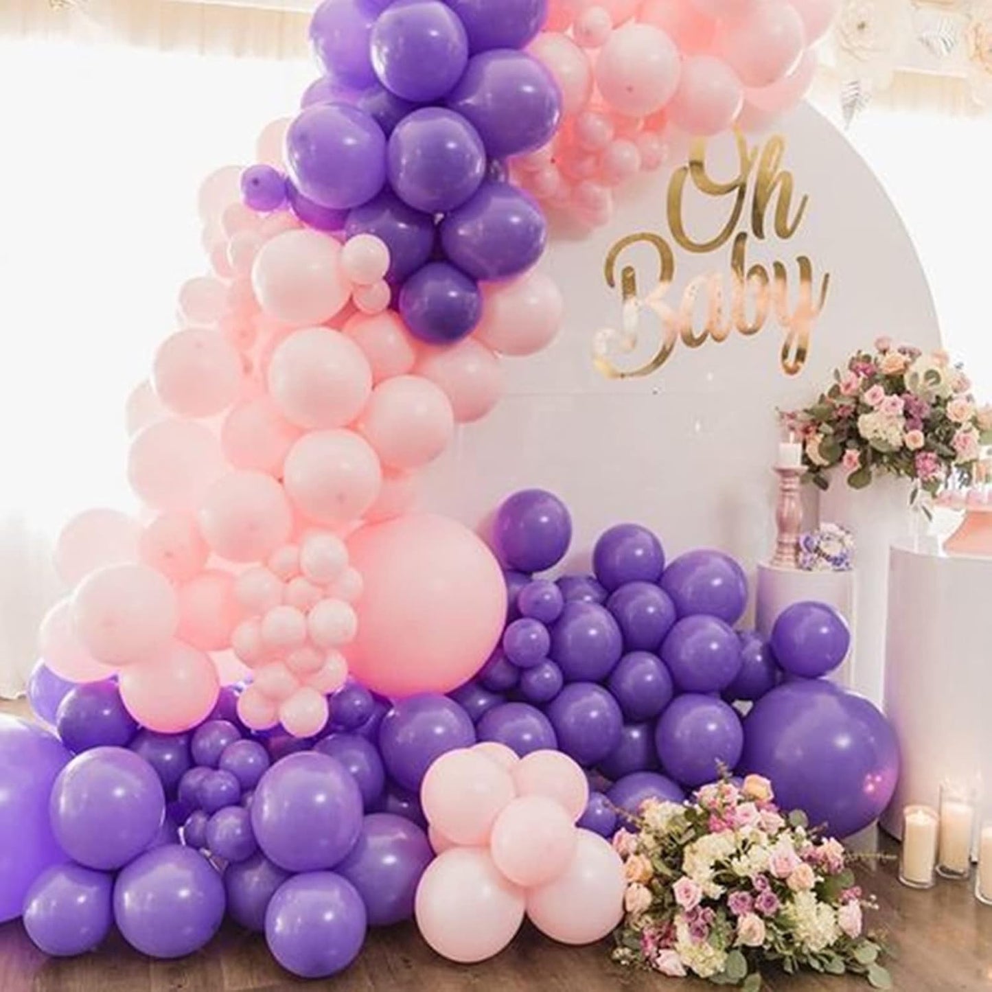 Purple Balloons - 110 Pcs Mini 5-Inch Thick Latex Party Balloons for Birthday & Baby Shower Decor