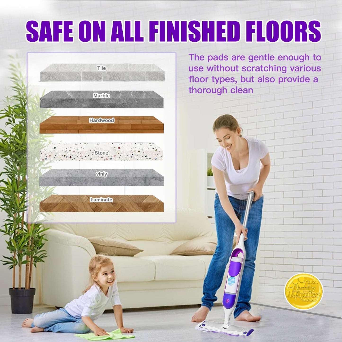 Power Mop Pads - Swiffer PowerMop Compatible Disposable Replacement Pads | 18 Count, Safe for All Floors