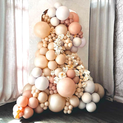 Skiennix 120pcs Nude Balloons - Boho Neutral Balloon Arch Kit for Weddings & Parties | 5-18 Inch Sizes