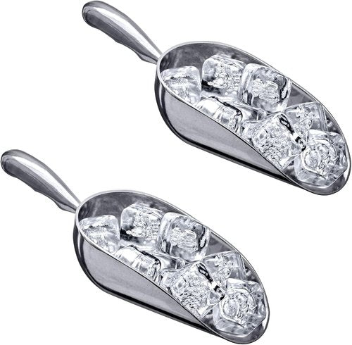 Amazing Abby - Elsa 12-Ounce Aluminum Ice Scoops | Set of 2 Food-Grade Utility Scoops, Hand-Wash Recommended