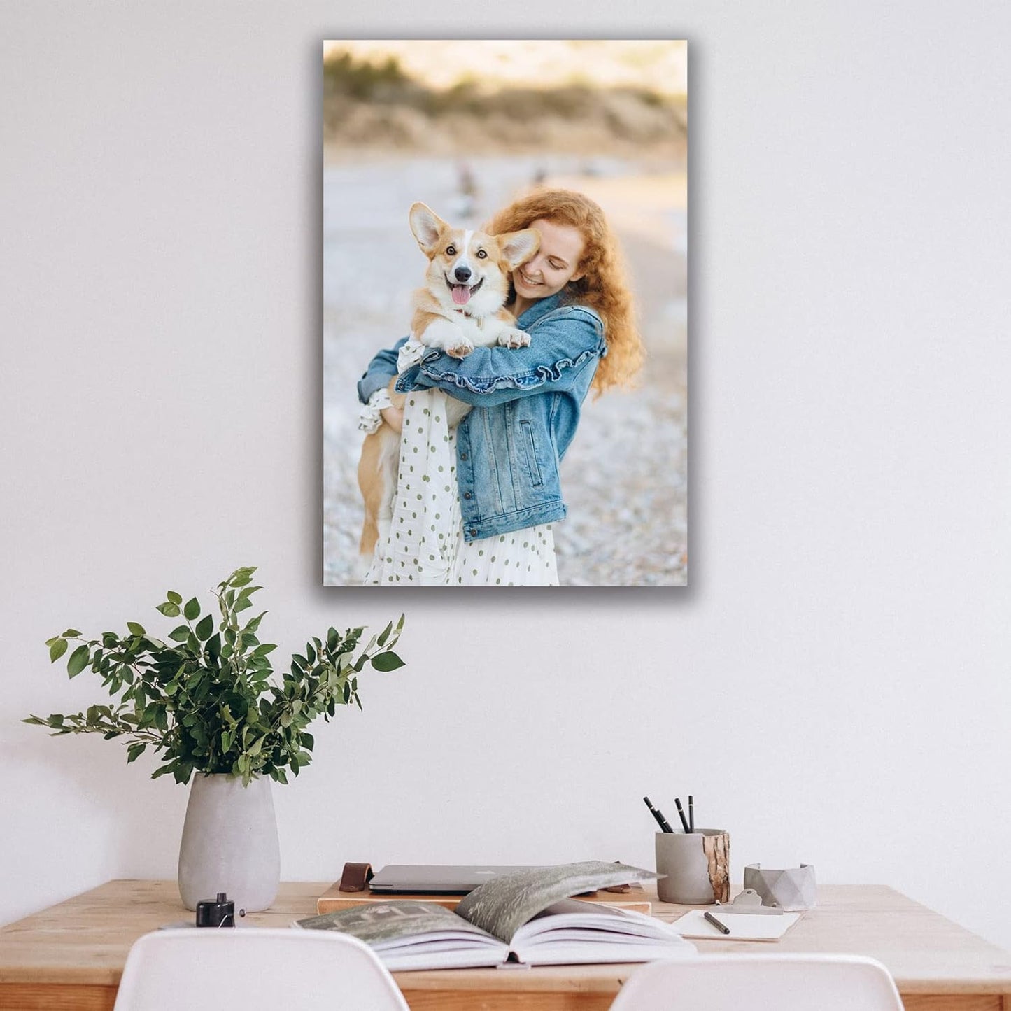 Skiennix Custom Canvas Prints - Personalized Wall Art for Family & Pets | 16x20 Framed Canvas