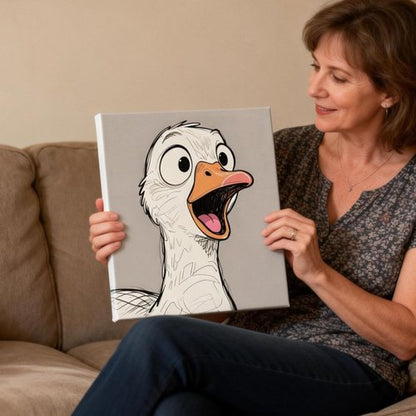 Heamubo Funny Duck Bathroom Wall Art - Unique Rustic Canvas Prints | 8"x10" Ready to Hang Decor
