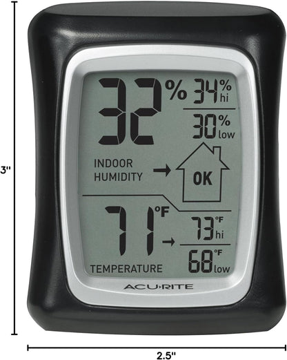 AcuRite Indoor Digital Thermometer & Hygrometer - Accurate Temperature & Humidity Gauge