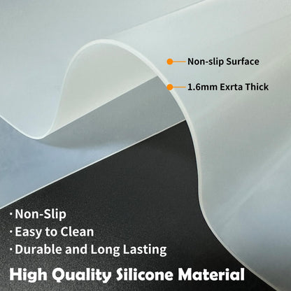 Silicone Mat, 78.7”x23.6”(200x60cm) Heat Resistant Mats for Countertop, Silicone Mats for Kitchen Counter, Extra Large Counter Mat, Nonslip Silicone Mats for Crafts Countertop Protector, Black