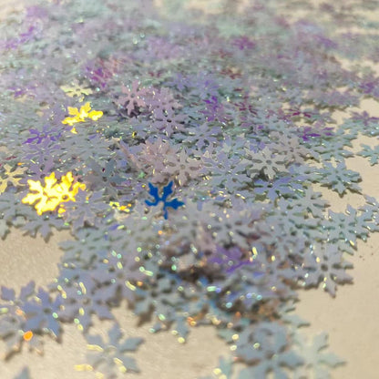 Skiennix Snowflakes Party Glitter - 2000 Pieces of PVC Confetti for Christmas & Winter Decor