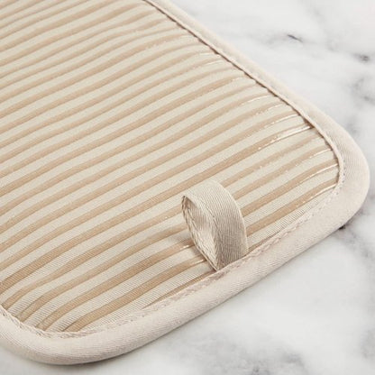 KitchenAid Quilted Cotton Terry Cloth Oven Mitt & Pot Holder Set - Heat Resistant, Silicone Grip | 4-Pack