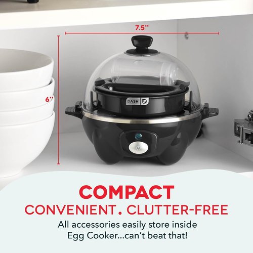 Dash Rapid Egg Cooker | Boil, Poach & Steam Up to 7 Eggs - Dishwasher Safe & BPA Free - Includes Guide