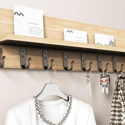 BREYDROK Heavy Duty Metal Coat Hooks - 20PCS Single Prong Wall Hooks with 40 Screws for Towel, Backpack & Hat Storage