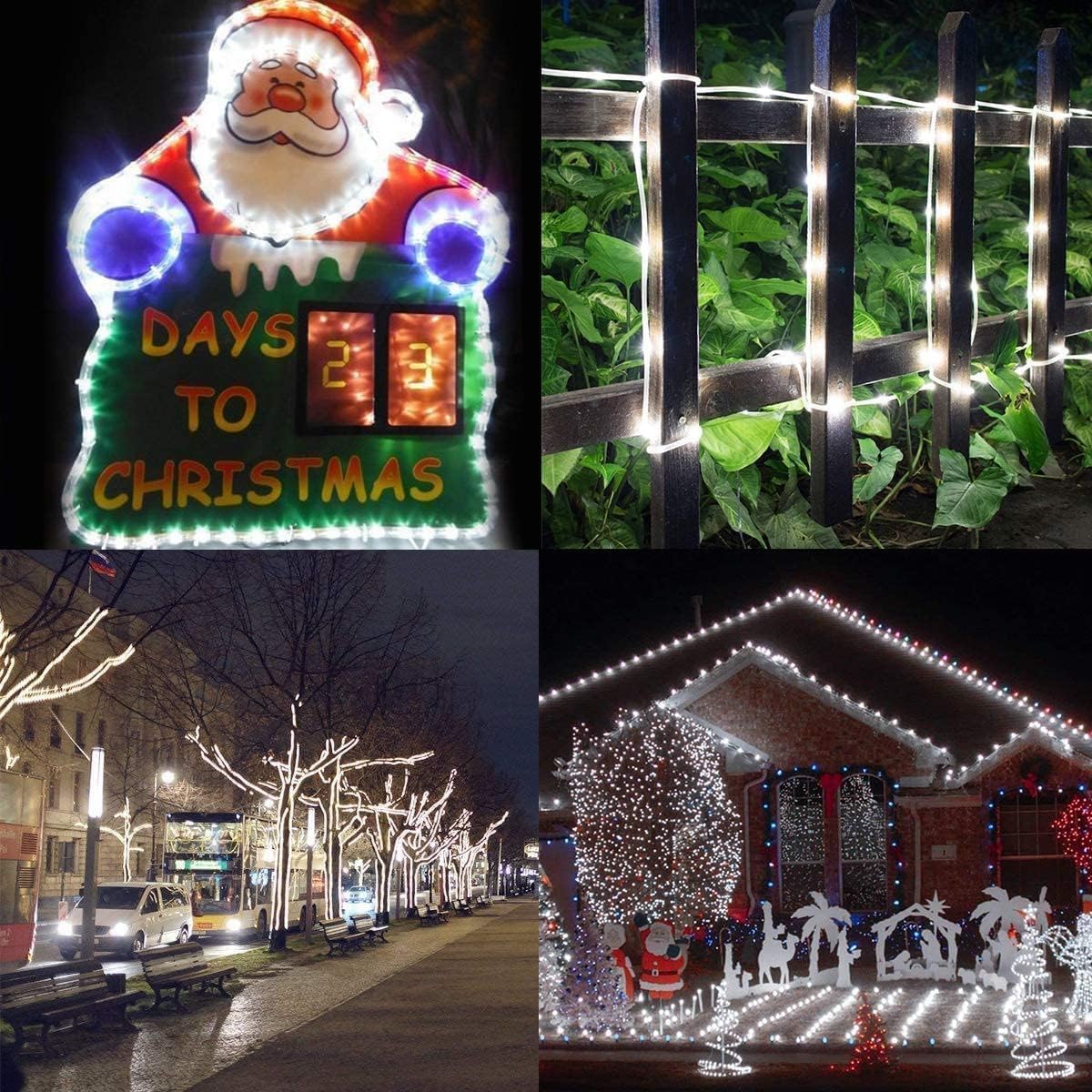 Skiennix 500 LED Outdoor Rope Lights - Waterproof Fairy String Lights for Christmas & Parties | 28M/92ft
