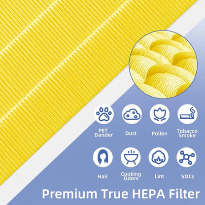 116131 Replacement Filter I for Winix C555 5500-2 Am80 Plasmawave Air Purifier True HEPA Carbon Filter,2 Set