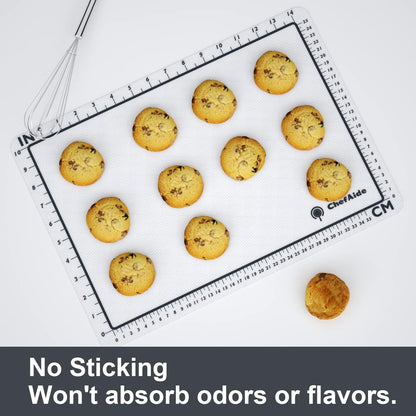 Skiennix Non-Stick Silicone Baking Mat - Premium Food Safe & Heat Resistant, Half Sheet Size (16.5" x 11.6")