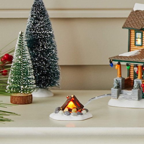 Department 56 | Lit Fire Pit Accessory Figurine - 1.5 Inch for Villages Display