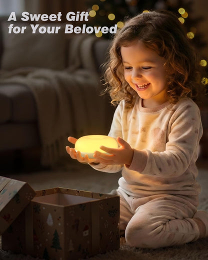 Skiennix Baby Night Light - Soft BPA-Free Egg Design with Dimming | Rechargeable & Portable for Nursery
