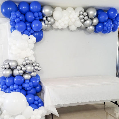 Voircoloria Royal Blue Balloons - 130pcs in Various Sizes for Birthday, Graduation & Baby Showers