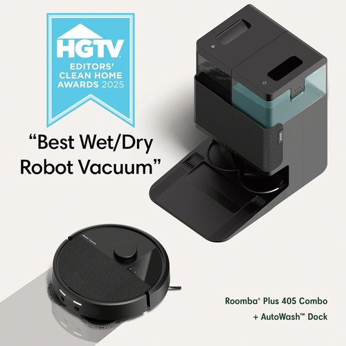 iRobot Roomba Plus 405 Combo Robot Vacuum & Mop - AutoWash Dock, Self-Emptying, LiDAR Navigation