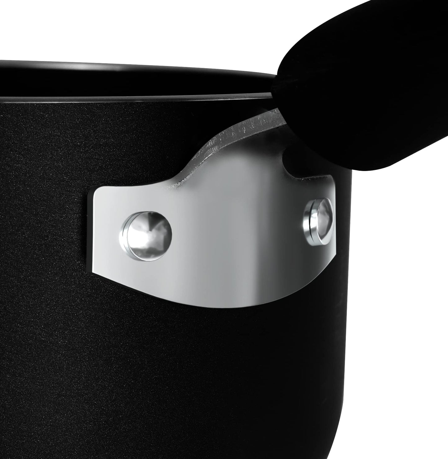 Utopia Kitchen Nonstick Stock Pot Saucepan Set with Lids, 1 Quart and 2 Quarts Multipurpose Stock Pots Set for Home, Kitchen or Restaurant, Black