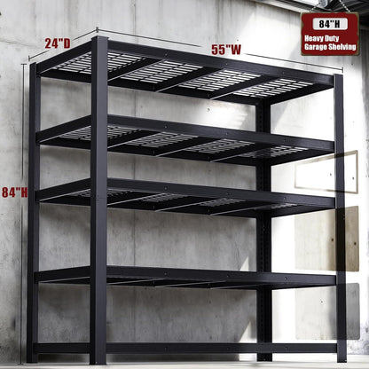 Regine Switzerland Heavy Duty Garage Shelving - 5-Tier Adjustable Storage Unit | 84" H x 24" D x 55" W, 3050 lbs Capacity