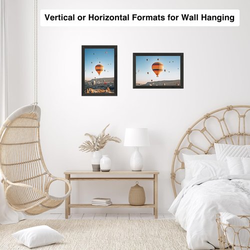 JCJMY 6x9 Picture Frame Silver Gray for Wall Hanging or Tabletop, Wall Mounting Horizontally or Vertically, 6 x 9 Wall Gallery Poster Photo Frame with Shatter Resistant Plexiglass, Silver Gray